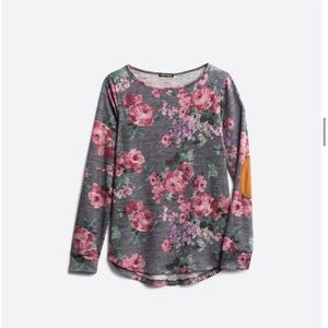 Floral pullover sweater